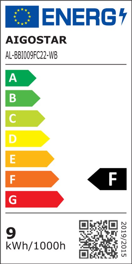 Ampoule LED E27 9W=60W Lumière du jour