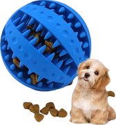 Honden Speelgoed - Hondenspeeltjes - Hondenbal - Hondenspeelgoed - Honden Speelgoed Intelligentie - Honden Bal - Snackbal Hond - Kauwspeelgoed Hond - Blauw - 7 Cm
