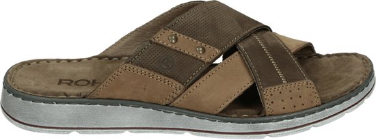 Rohde 5982 - Volwassenen Heren slippers - Kleur: Bruin - Maat: 41
