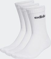 adidas Sportswear Linear Gevoerde Sokken 3 Paar - Unisex - Wit - 46-48
