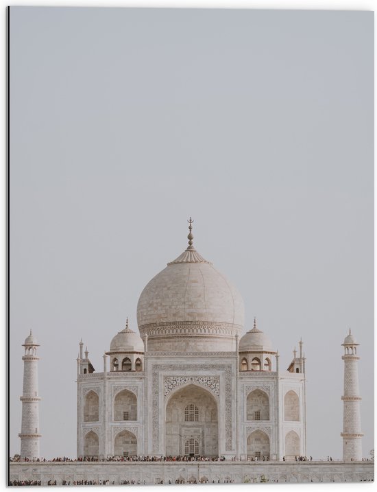 Dibond - Taj Mahal - India - 60x80 cm Foto op Aluminium (Met Ophangsysteem)