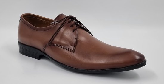 Chaussures à lacets - Chaussures Homme - Chaussures à Lacets Homme - Mustard - Taille 40 - Cuir Véritable