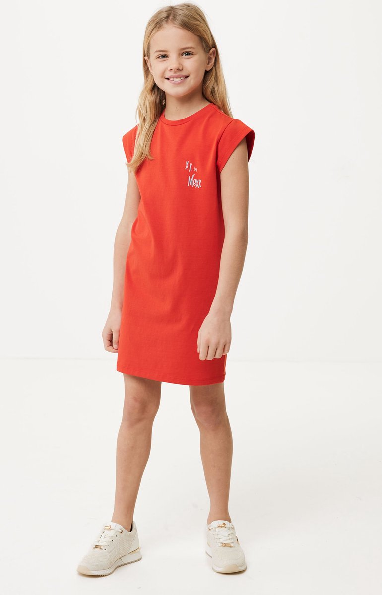 Mexx Jersey Robe Avec Manches Courtes Filles - Rouge - Taille 134-140 |  bol.com