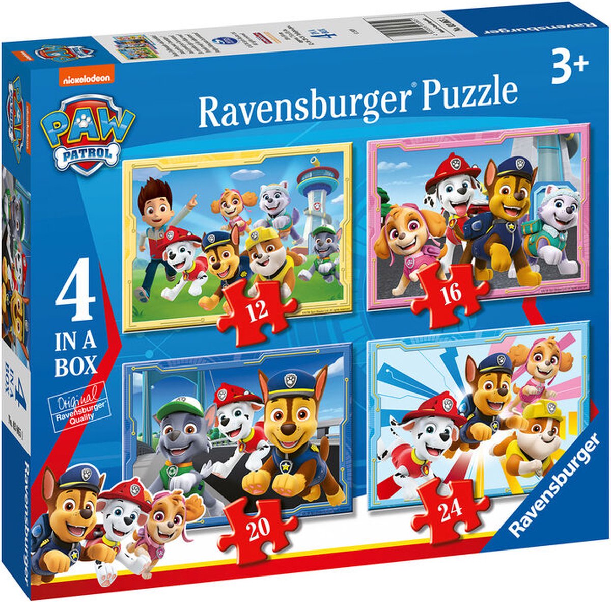 Ravensburger puzzel PAW Patrol - 12+16+20+24 stukjes — afbeelding 9