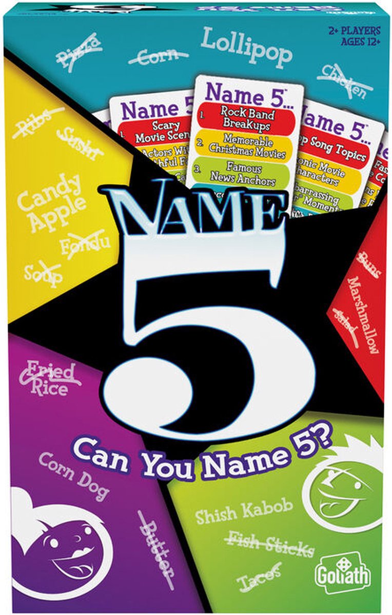 Name 5 - Bordspel - Trivia - Kun jij er vijf noemen?