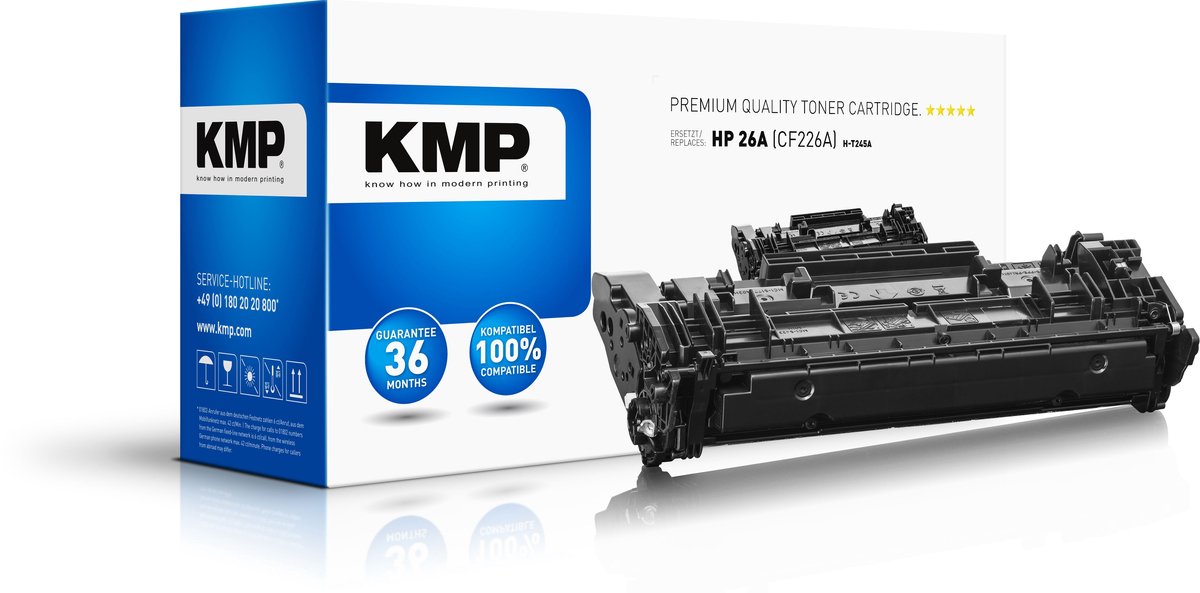 KMP H-T245A Tonercassette vervangt HP 26A, CF226A Zwart 4000 bladzijden Compatibel Toner