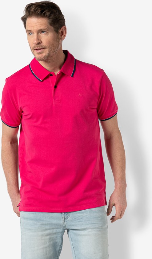 Twinlife Korte mouw Polo shirt - TW32605 Fuchsia (Maat: L)