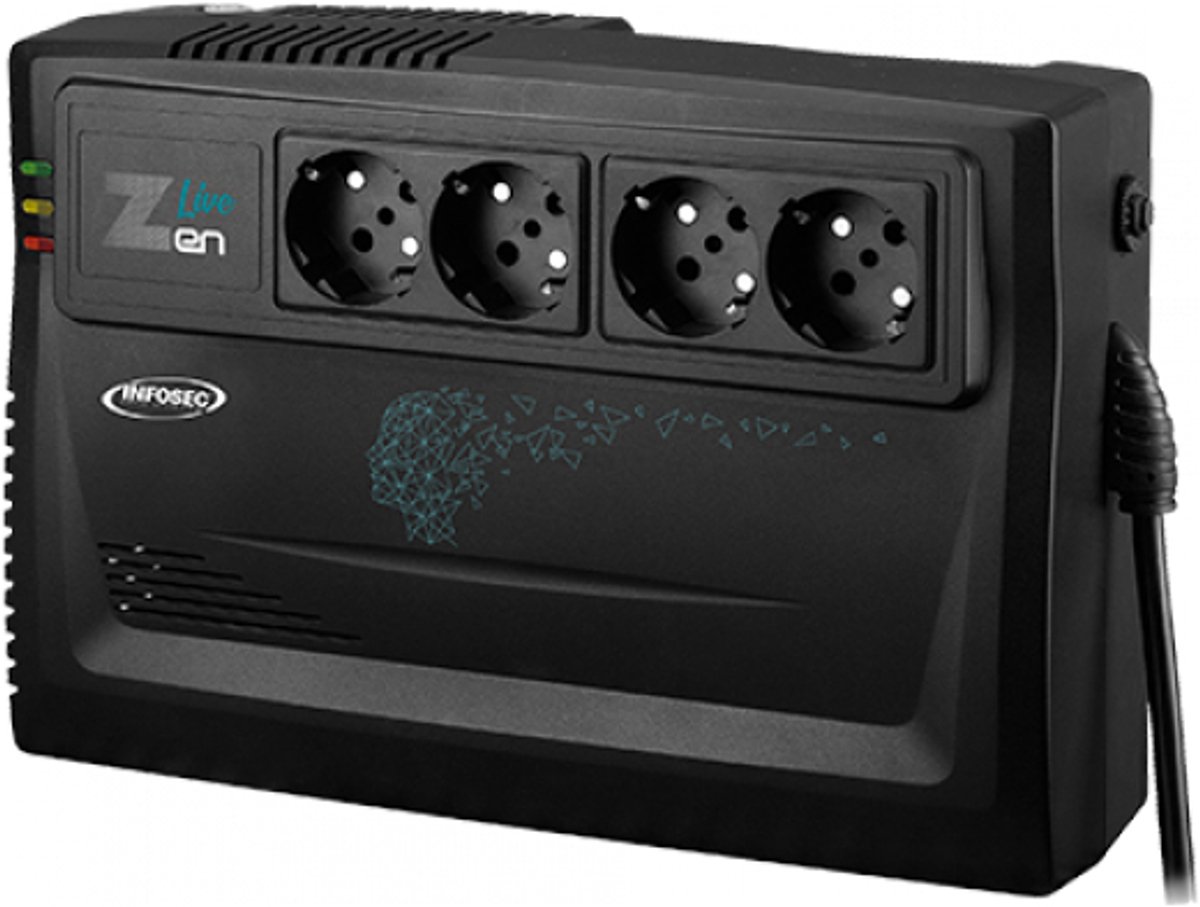Infosec Zen Live 800 Line-interactive 0,8 kVA 480 W 4 AC-uitgang(en)