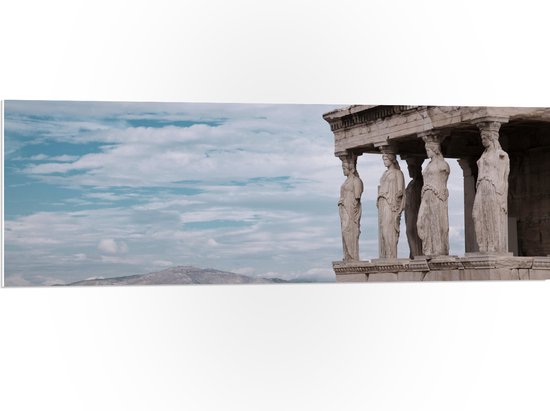 PVC Schuimplaat- Uitzicht op Parthenon Tempel in Athene, Griekenland - 120x40 cm Foto op PVC Schuimplaat