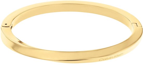 Calvin Klein CJ35000313 Dames Armband - Bangle - Sieraad - Staal - Goudkleurig - 17.5 cm lang