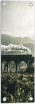 Tuinposter – Stoomtrein op Glenfinnanviaduct - 20x60 cm Foto op Tuinposter (wanddecoratie voor buiten en binnen)