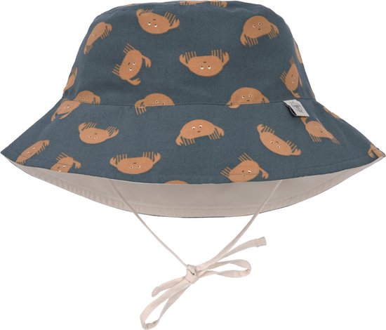 Lässig Hat Chapeau de soleil avec protection UV Splash & Fun Crabs bleu, 07-18 mois. Taille 46/49