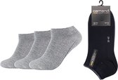 Camano Ca-soft Sneaker sokken Unisex 3 PACK 39/42 Licht Grijs Naadloos en zonder knellende elastiek