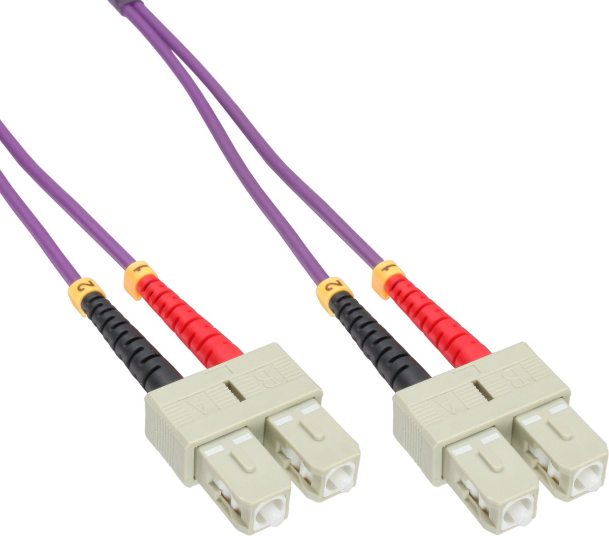InLine SC Duplex Optical Fiber Patch kabel - Multi Mode OM4 - 7,5 meter