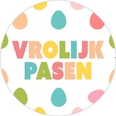 Sticker Vrolijk Pasen - Pastelkleuren - Sluitsticker - Sluitzegel - Happy Easter - Paaseieren - Dots | | Kaart - Envelop | Fijne Paasdagen - Paasfeest | Envelop stickers | Cadeau - Gift - Cadeauzakje - Traktatie | Chique inpakken