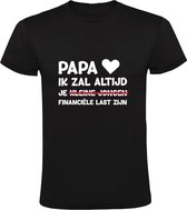 Papa ik zal altijd je kleine jongen - financiële last zijn Kinder T-shirt 116 | zoon | Vaderdag | Herhalen | Routine | Ouderschap | Jongen
