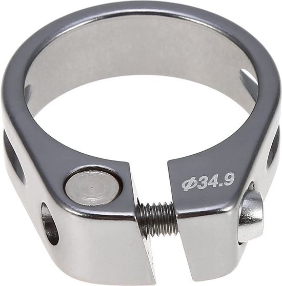 PLATT Fietszadelklem met snelspanner, aluminiumlegering, zadelklem, 28,6/31,8/34,9 mm (zwart, 31,8 mm