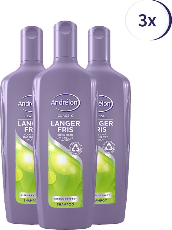 Bevoorrecht Verfijnen wond Andrélon Classic Langer Fris Shampoo - 3 x 300 ml - Voordeelverpakking |  bol.com