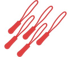 5 x Ritstrekker - Rood - Ritstouwtje - Ritshulp - Zipper Puller - Ritssluiting vervangen - Rits reparatie