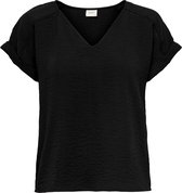 Jacqueline de Yong T-shirt Jdyrachel S/s Top Wvn 15229004 Black Dames Maat - 40