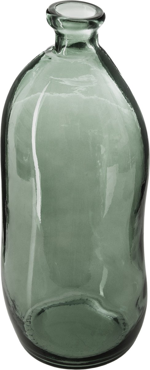 Atmosphera Créateur d'intérieur® Atmosphera bloemenvaas Pisa - Organische fles vorm - groen transparant - glas - 51 x 23 cm