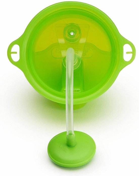 Munchkin Tip & Sip Antilek Rietjesbeker - Vaatwasserbestendig - Vanaf 12 maanden - 296ml - Groen - drinkbeker met rietje van Munchkin — afbeelding 2
