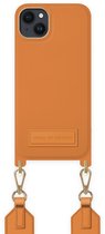 ideal of sweden athena necklace case geschikt voor Apple iphone 14 plus orange sorbet