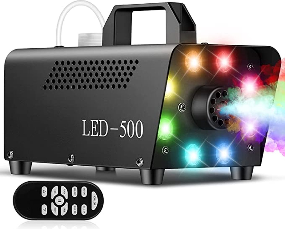 Machine à fumée mariage RGB 500W effet disco LED machine à fumée