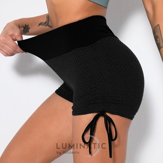 Tiktok Shorts - Shorts Dames - Sportlegging Dames - Korte Legging Dames - High Waist - Shapewear Dames - Sportbroek Dames - Luminatic® - Black - S van TikTok — afbeelding 4