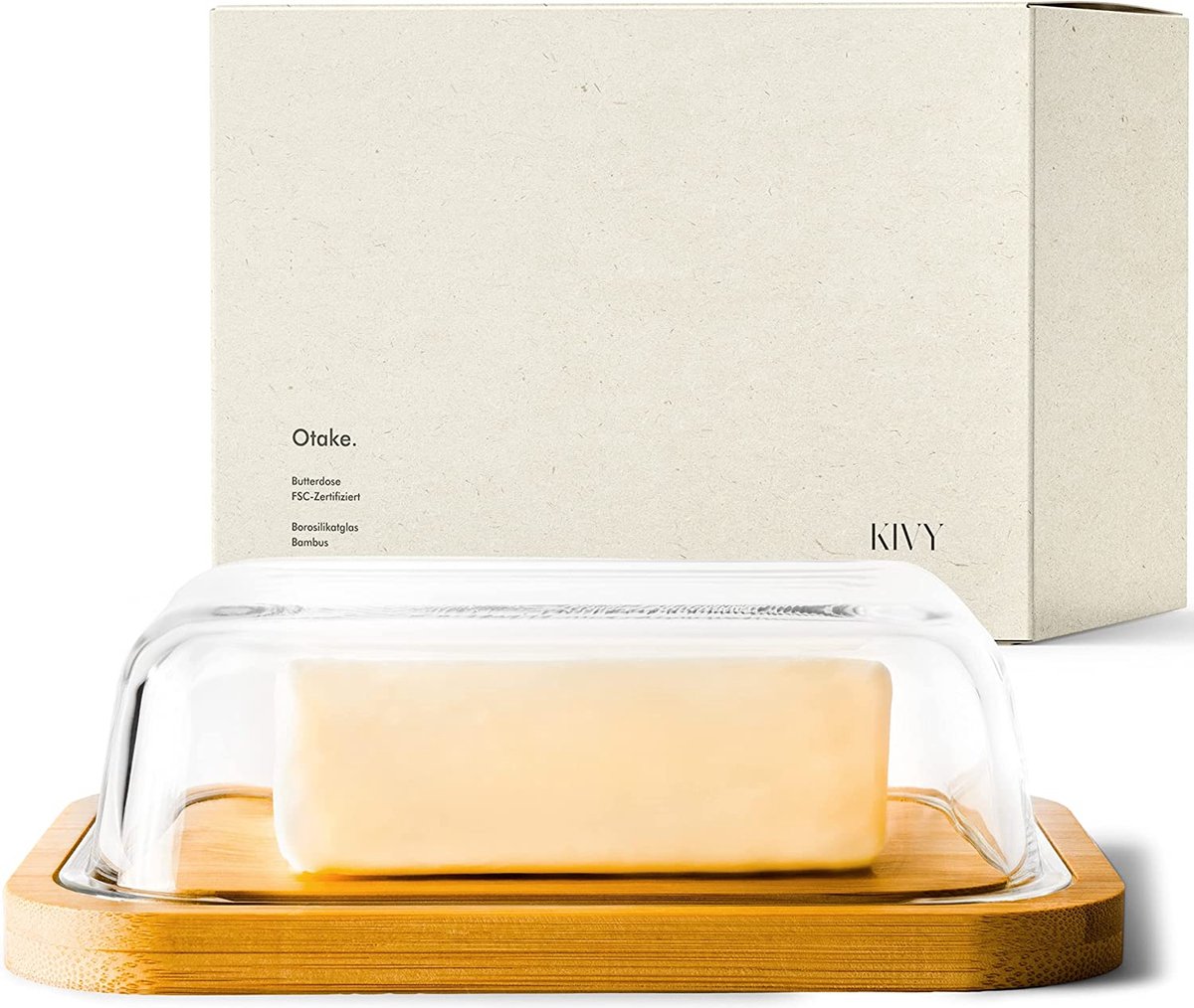 DOWAN Grand Beurrier En Céramique Avec Couvercle De 16,5 Cm, Bleu Brume | Leroy Merlin