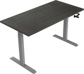 Office Hero® Cosmic Slinger- Zit sta bureau in hoogte verstelbaar grijs frame - Game bureau - Computertafel - Werktafel - 180x80 - Logan eik