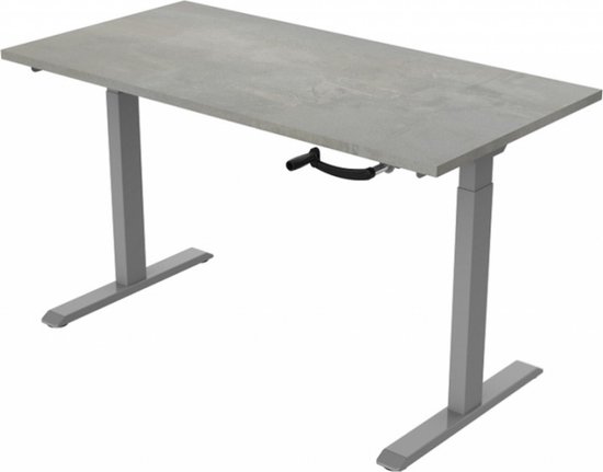 Office Hero® Cosmic Slinger- Zit sta bureau in hoogte verstelbaar grijs frame - Game bureau - Computertafel - Werktafel - 140x80 - Oxyd