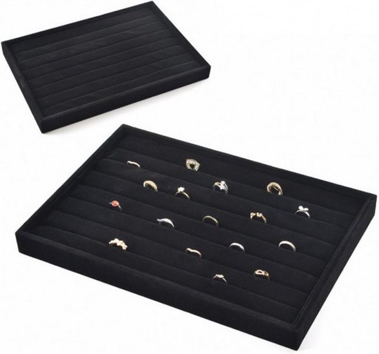 Ringen display zwart fluweel 25cm x 35cm