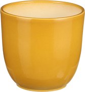 Pot de fleurs décoratif Tusca Ø12cm H11cm céramique / jaune