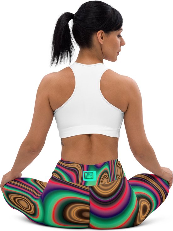 II THE MOON Legging de Yoga pour femme de qualité supérieure, imprimé sur commande, coupé et cousu à la main avec un imprimé original unique conçu par MOON