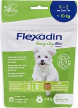 Flexadin Young Dog Mini - voedingssupplement ter ondersteuning van gewrichten voor jonge honden lichter dan 10kg (60 Kauwbrokjes)
