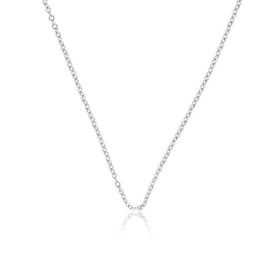 * My Bendel - Zilverkleurige dunne schakelketting - Fijne zilverkleurige schakelketting - Met luxe cadeauverpakking