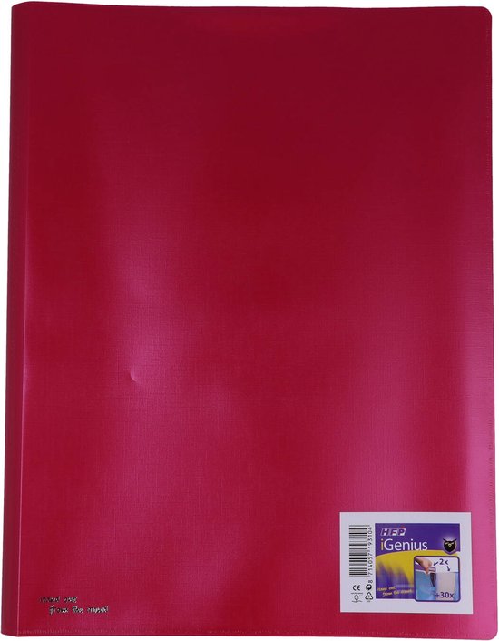 D.RECT Showmap, PP, A4, 100 hoezen, solide zichtmap, presentatiemap, aanbiedingsmappen, blauw