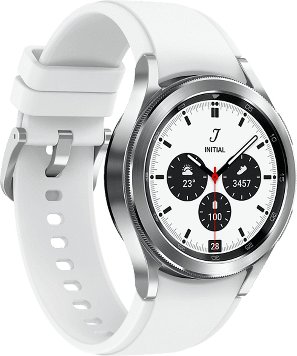 Samsung Galaxy Watch4 Classic - Smartwatch heren en dames - 42mm -  Wit/Silver | bol
