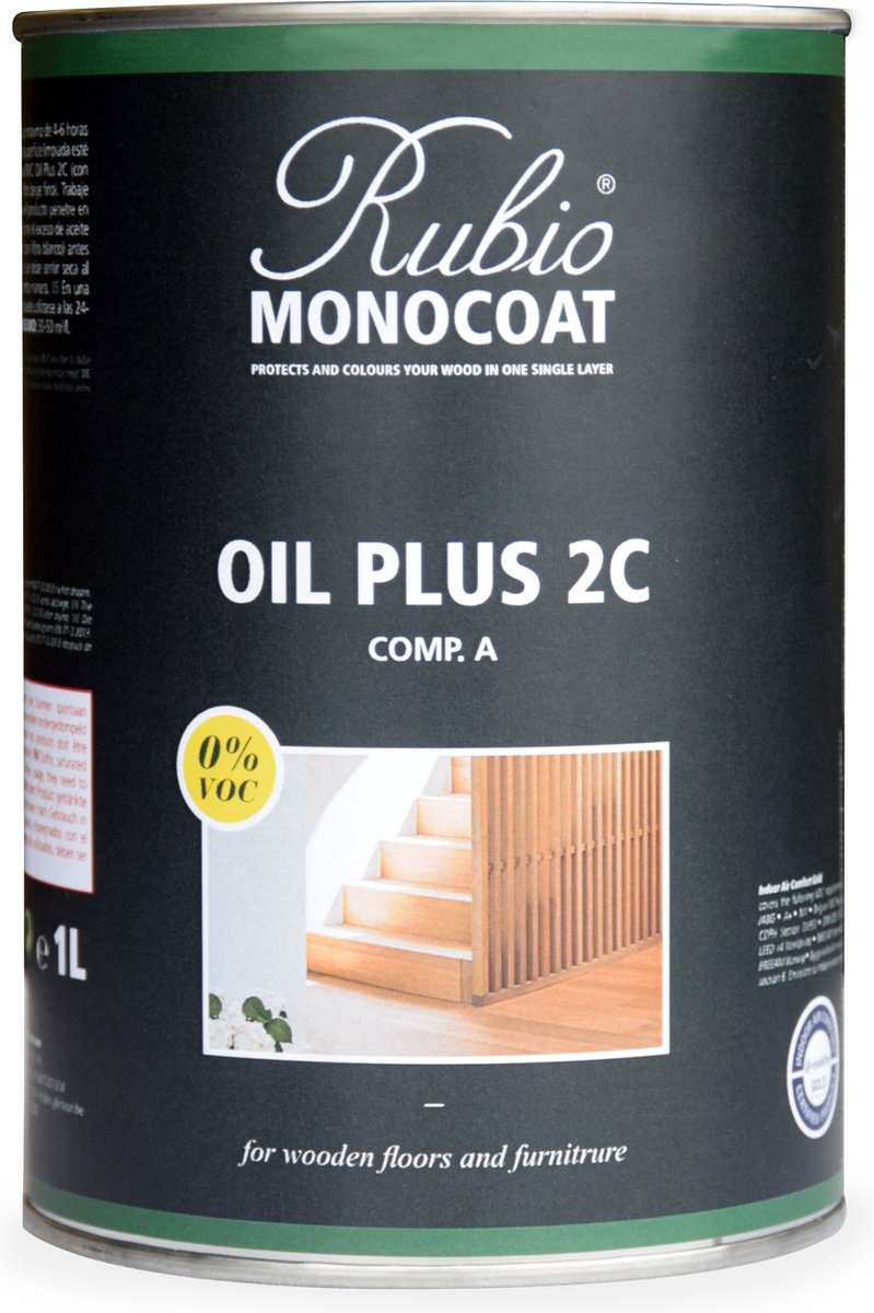 Rubio Monocoat Oil +2C Titanium Grey Comp. A 1L 149325