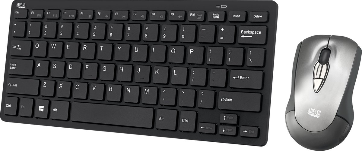 Draadloze Muis met Compact toetsenbord - Air Mouse Mobile en Keyboard - Adesso