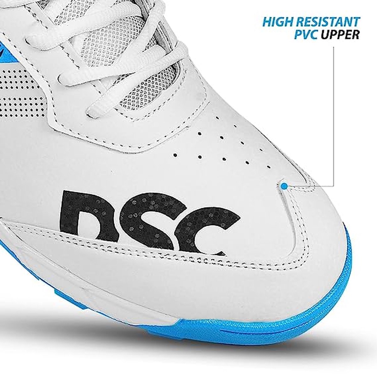 DSC Zooter Cricket-schoen voor mannen en jongens, maat-2 uk (wit-blauw)