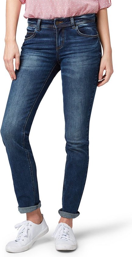 TOM TAILOR Straight Jeans - Dames - Mid Stone Wash Denim - W27 X L34