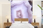 Abstract - Geode - Roze - Edelsteen - Behangpapier