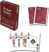 Afbeelding van het spelletje (2x) PokerStars Plastic Kaartspel (duo-pack) | Pokerkaarten (breed formaat) | Waterdicht | Buigvrij en kreukvrij | Flexibel | Speelkaarten voor poker - 2 x Rood