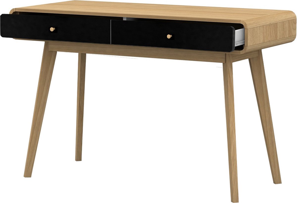 Selsey Veldio Consoletafel Met Lade, Hangtafel, Bijzettafel, 90 Cm Entreetafel Console Make Uptafel Zwart 2851830003