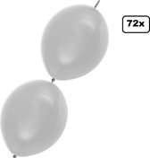 72x Doorknoop ballon zilver 25cm – Ballon festival themafeest