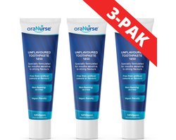 oraNurse smaakloze schuimloze Tandpasta 1450ppm Fluoride (voor volwassenen en kinderen vanaf 5 jaar) - smaakloos | schuimloos (3 PAK)