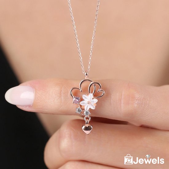 OZ Jewels Collier en argent couleur or rose avec motif cœur noué -  Accessoires de... | bol