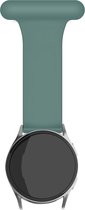 Strap-it Smartwatch bandje 22mm - Siliconen verpleegkundige band - geschikt voor Samsung Galaxy Watch 1 46mm / Watch 3 45mm / Gear S3 Classic & Frontier - Polar Vantage M / M2 / V3 / Grit X / Grit X Pro - OnePlus Watch - groen
